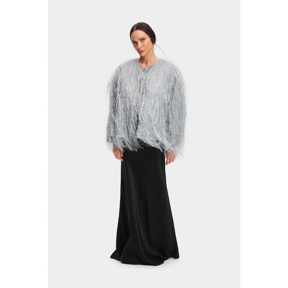 Sleeper Disco Fringed Metallic Jacket Silver - Picture 2 of 7